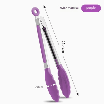 5PCS 7″ Silicone Tip Kitchen Tongs
