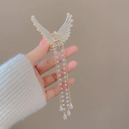 Elegant Korean Butterfly Hair Clip with Tassels