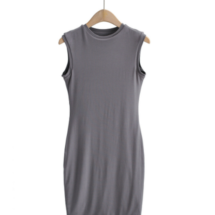 Summer Women's Sleeveless Round Neck Maternity Dress
