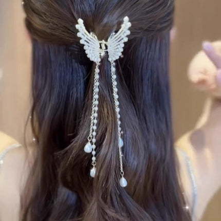 Elegant Korean Butterfly Hair Clip with Tassels