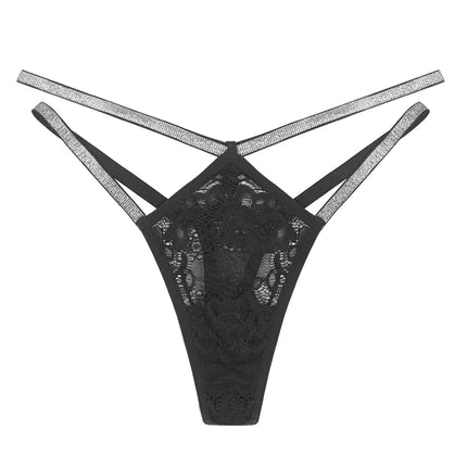 Women's Lace Mesh Seamless Adjustable Thong Panties - Lamarshop1