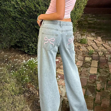 Straight Wide Leg Jeans