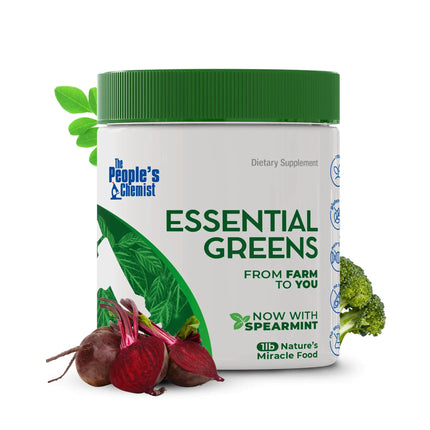 The Peoples Chemist Essential Greens Powder – Organic Moringa Spirulina Beetroot and Probiotics