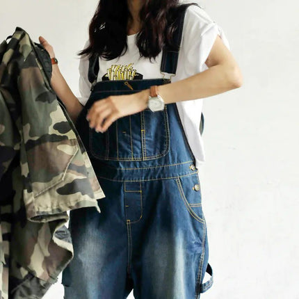 Denim Overalls and Wide-Leg Jeans