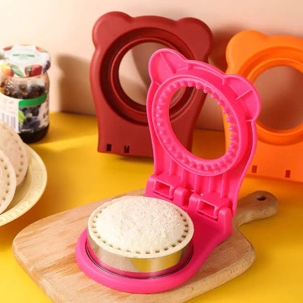 New Stainless Steel Sandwich Cut Mold Toast Pocket Bread Making Tools Household DIY Round Sandwich Kitchen Gadgets - Lamarshop1
