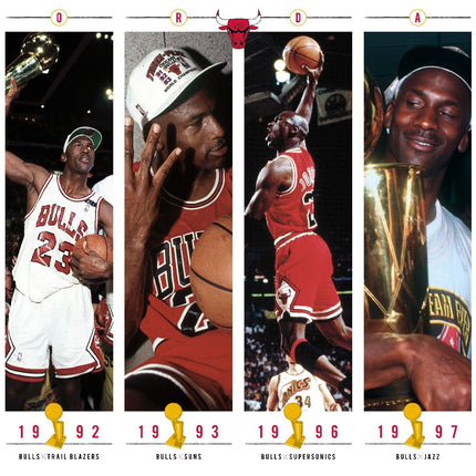 Trends International Michael Jordan - Championships Wall Poster 34L x 22.4W Premium Unframed Version