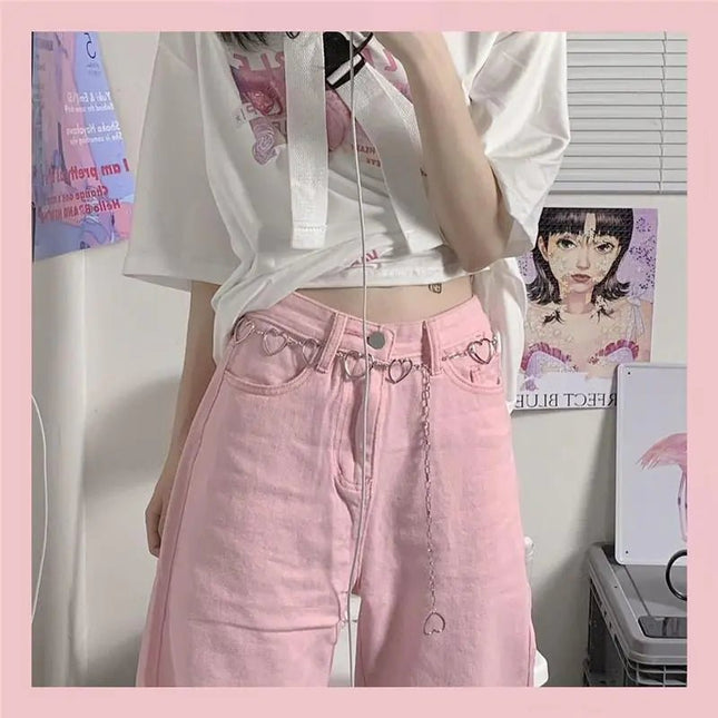 Women's Versatile Straight Wide Leg Jeans