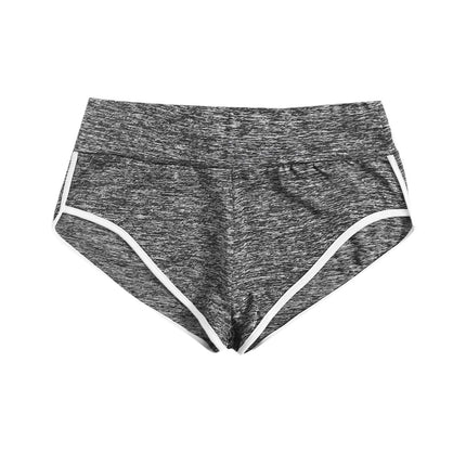 SweatyRocks Womens Sporty Elastic Waist Contrast Binding Booty Workout Biker Shorts Gray M