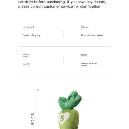 Plush Carrot Pulling Toy