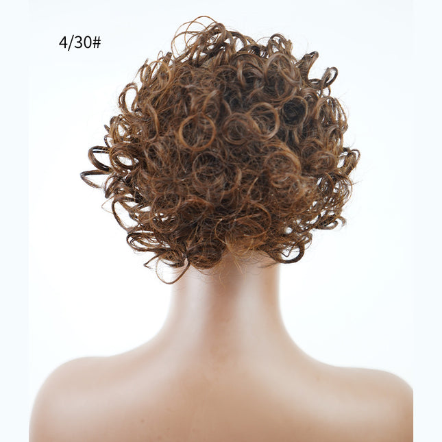 Curly High-Temperature Synthetic Hair Bun Accessories