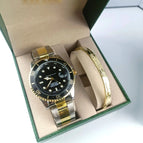Two-piece set of labor-gold and black labor