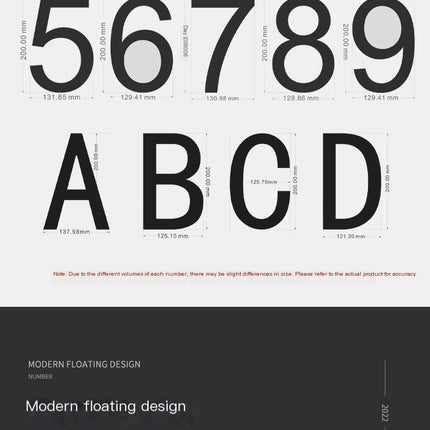 Acrylic Floating House Number