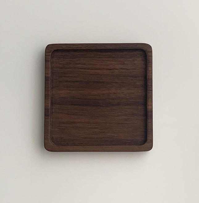 Unpainted Japanese Walnut Insulated Wooden Coaster