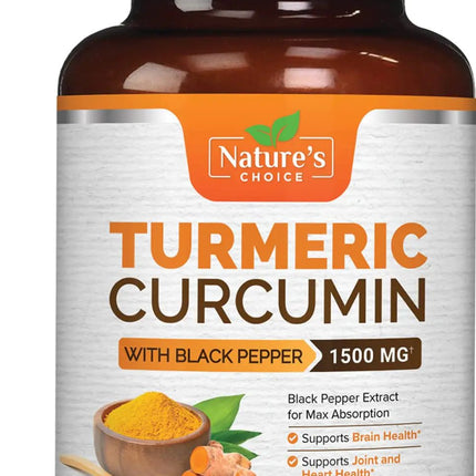 Turmeric Curcumin Supplement 1500mg - Superior Absorption Tumeric Extract Softgel with Black Pepper - Curcuminoids Antioxidant Herbal Supplement Joint Support for Women & Men Non - GMO - 60 Softgels - Lamarshop1