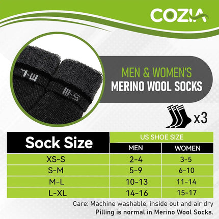 Merino Wool Socks Casual Warm Socks for Winter Cozy Boot Socks for Men & Women - Lamarshop1