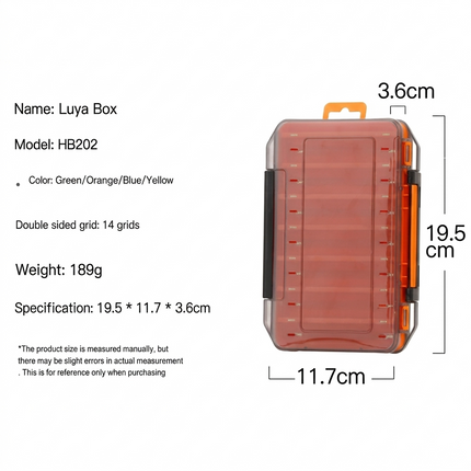 Durable Dual-Sided Fishing Tackle Box