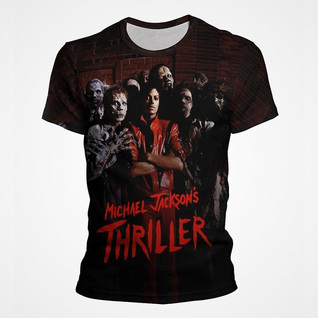 Michael Jackson 3D Print Polyester Men's T-Shirt