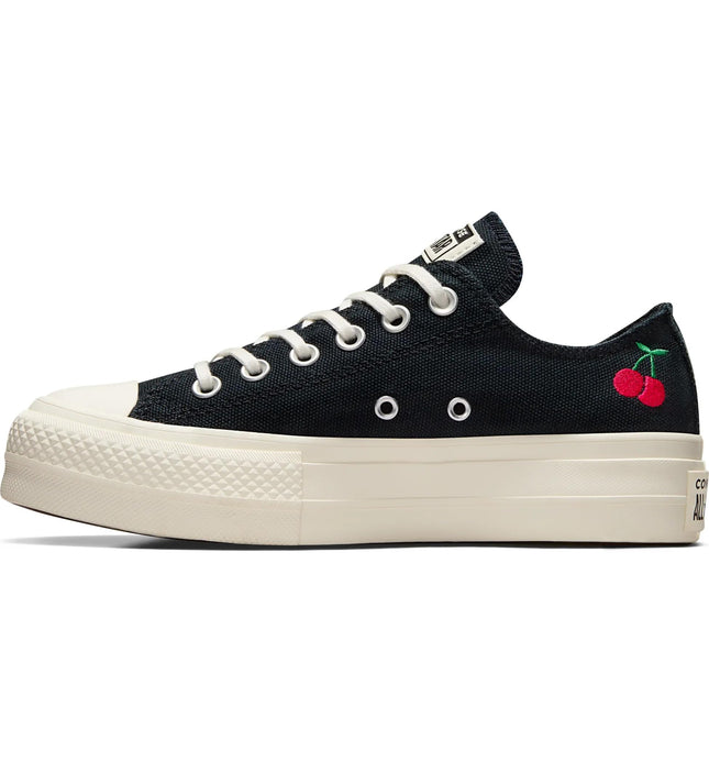 Converse Womens Chuck Taylor All Star Lift Sneakers Black/Egret/Red 6.5 Medium US
