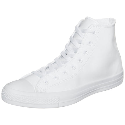 Converse Womens Chuck Taylor All Star Leather High Top Sneaker White Monochrome 12