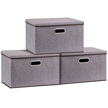 Household Items Storage Box Cotton And Linen Large Folding Storage Box Clothing Storage Box 44 - 30 - 30cm, 3 - piece Set, 5 - piece Set - Lamarshop1