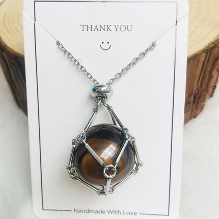 Crystal Raw Stone Pendant Necklace - Lamarshop1