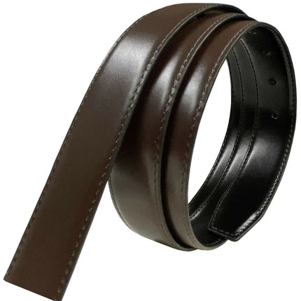 Reversible Dress Belt Strap Replacement Genuine Leather 1-1/8"(30mm) & 1-3/8"(35mm) Wide (30MM- Black/Brown 48)