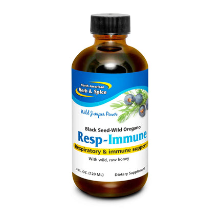 NORTH AMERICAN HERB & SPICE Resp - Immune - 4 oz - Respiratory & Immune Support - Black Seed Oregano P73 Oil & Raw Honey - Mycellized for Optimal Absorption - Non - GMO - 78 Servings - Lamarshop1