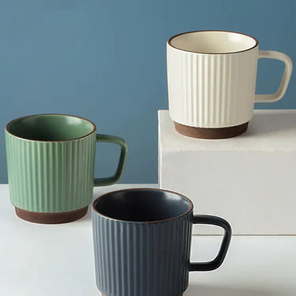 Retro Ceramic Coffee Mug - Nordic Style