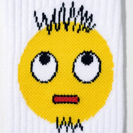 Original Design White Mustache Emoji Sports Socks - Lamarshop1