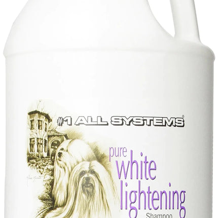 #1 All Systems Pure White Lightening Pet Shampoo 1-Gallon