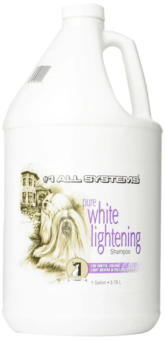 #1 All Systems Pure White Lightening Pet Shampoo 1-Gallon