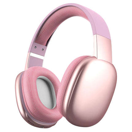 Gabba Goods Wireless Over Ear Bluetooth Headphones with Microphone - Wireless Headset - Noise Reduction - Bluetooth WiredBuilt in Micro SD for Travel Home Work TVPCGamingCellphone (Pink) - Lamarshop1