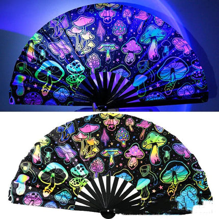 Fluorescent Bamboo Hand Fan - Lamarshop1