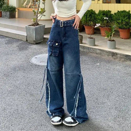 Vintage High Waist Loose Fit Wide Leg Jeans