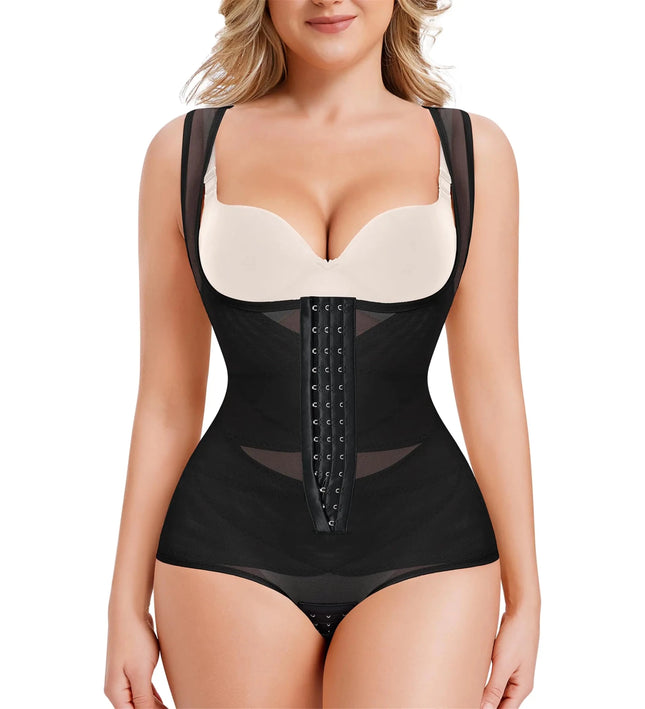 Nebility Womens Shapewear Bodysuit Tummy Control Faja Body Shaper Butt Lifter Open Bust Waist Trainer Compression Bodysuit - Lamarshop1