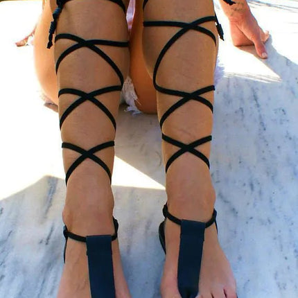Summer Thin Strap Flat Sandals - Lamarshop1