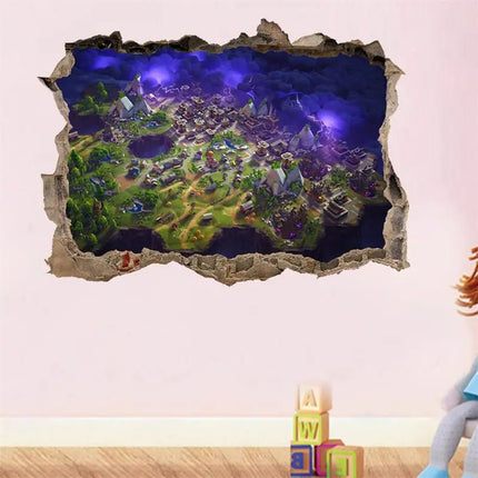 3D Fortnite PVC Wall Stickers for Home Decor - Lamarshop1