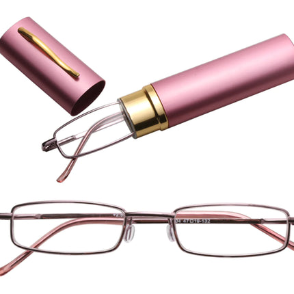 Classic HD Spring Compact Reading Glasses Readers Travel Slim Design with Case - Lamarshop1