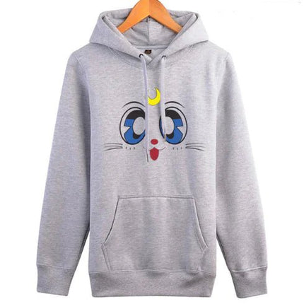 Women's Hooded Sweatshirt with Fleece Cat Design - Lamarshop1