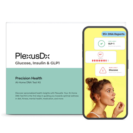 PlexusDx Diabetes Management Genetic Test | 95+ DNA Reports Including Glucose Insulin Resistance HbA1c and GLP-1 Response | Supplement & Meal Plan Recommendations with 10000+ Recipes