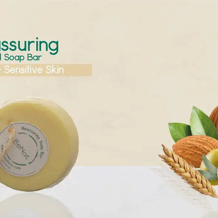 Reassuring Soap Bar. Wheat, Olive, and Almond Oil.