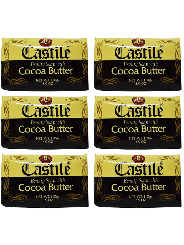 ELP ESSENTIAL Castile Soap Beauty Soap With Cocoa Butter 3.9 Ounces 6 Pack - Lamarshop1