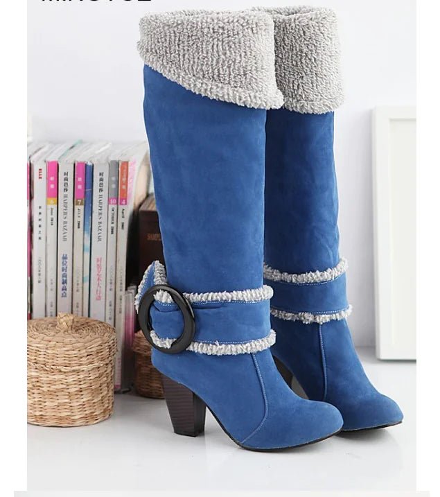 Women's High Heeled Knee - High Boots - Lamarshop1