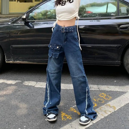 Vintage High Waist Loose Fit Wide Leg Jeans