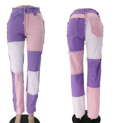High Waist Wide Leg Jeans for Women with Stitching