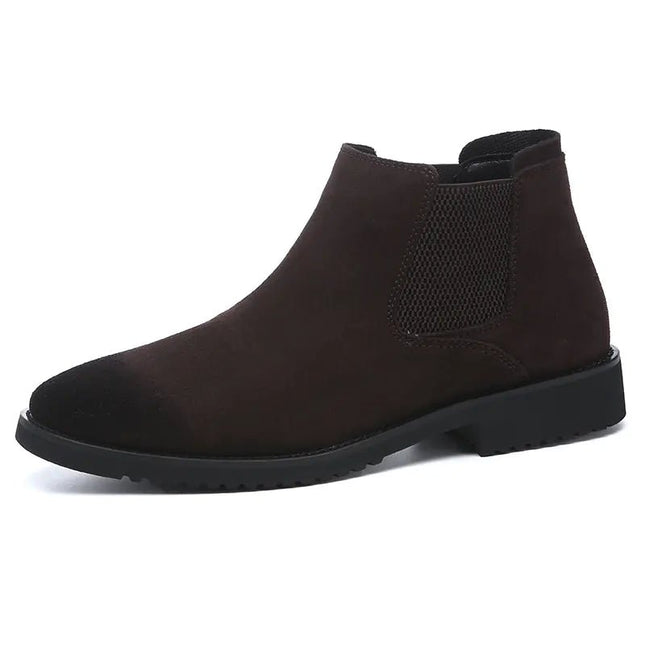 Men's High - Top Leather Chelsea Ankle Boots - Lamarshop1