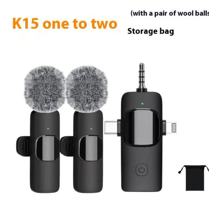 Wireless Collar Clip Microphone Three - in - one Three Connector Mini Microphone 35 Hole - Lamarshop1