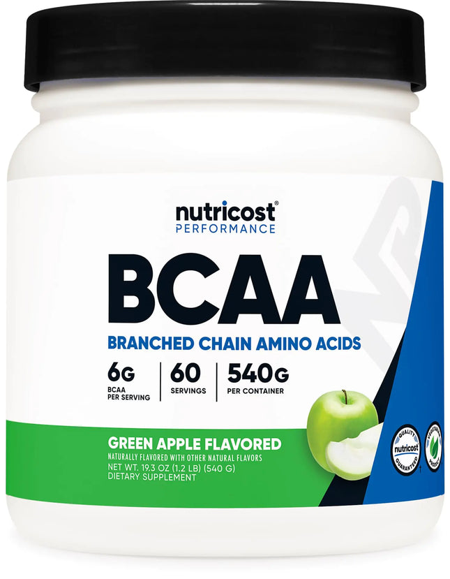 Nutricost BCAA Powder 2:1:1 (Green Apple 60 Servings)