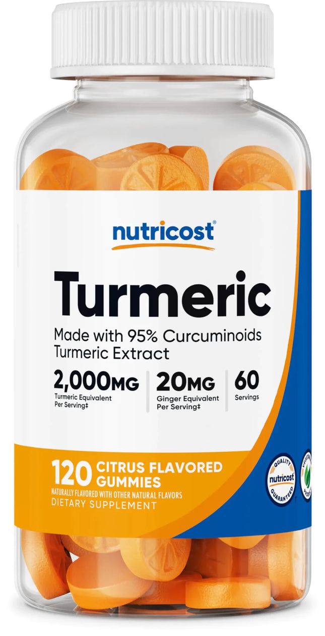 Nutricost Turmeric Gummies 2000mg Tumeric per Serving (120 Gummies) - 60 Servings - Lamarshop1