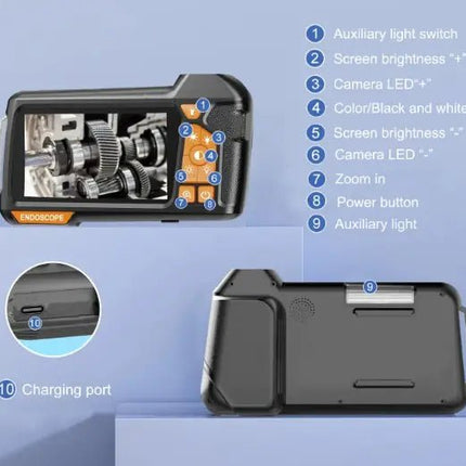 Handheld Single Lens With Screen Endoscope - Lamarshop1